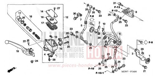 MAITRE-CYLINDRE FREIN AV. NT700V7 de 2007